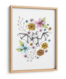 Murciélago en medio de flores - Cecilia Battaini | Cuadro decorativo de Canvas Lab