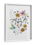 Murciélago en medio de flores - Cecilia Battaini | Cuadro decorativo de Canvas Lab