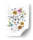 Murciélago en medio de flores - Cecilia Battaini | Cuadro decorativo de Canvas Lab