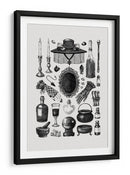 Gráficos retro de brujas - Yevheniia Lytvynovych | Cuadro decorativo de Canvas Lab