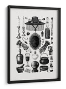 Gráficos retro de brujas - Yevheniia Lytvynovych | Cuadro decorativo de Canvas Lab