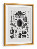 Gráficos retro de brujas - Yevheniia Lytvynovych | Cuadro decorativo de Canvas Lab