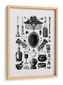 Gráficos retro de brujas - Yevheniia Lytvynovych | Cuadro decorativo de Canvas Lab