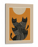 Gatos negros abstractos - City Art | Cuadro decorativo de Canvas Lab