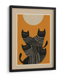Gatos negros abstractos - City Art | Cuadro decorativo de Canvas Lab