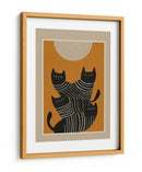 Gatos negros abstractos - City Art | Cuadro decorativo de Canvas Lab