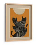 Gatos negros abstractos - City Art | Cuadro decorativo de Canvas Lab