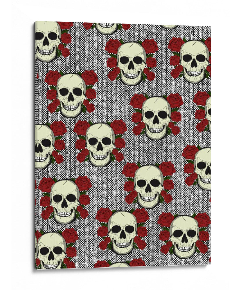 Calavera y rosas vintage - Nicholas | Cuadro decorativo de Canvas Lab