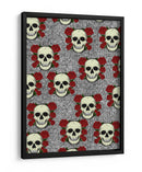 Calavera y rosas vintage - Nicholas | Cuadro decorativo de Canvas Lab