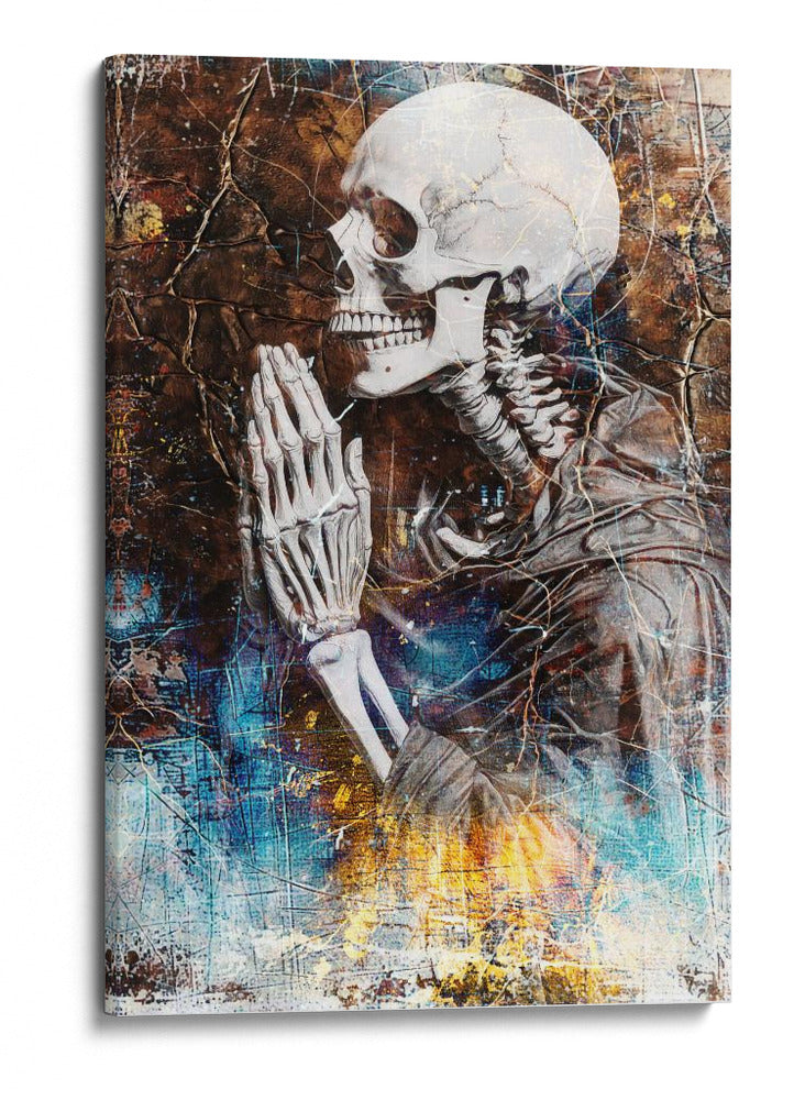 Ilustración de dibujo de calavera divertida 48 - Rafal Kulik | Cuadro decorativo de Canvas Lab