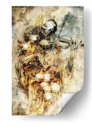 Ilustración de dibujo de calavera divertida 44 - Rafal Kulik | Cuadro decorativo de Canvas Lab