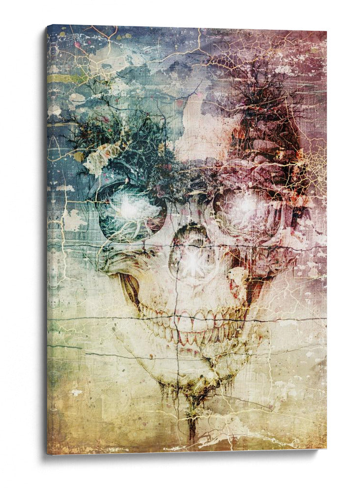 Ilustración 32 de un dibujo divertido de una calavera - Rafal Kulik | Cuadro decorativo de Canvas Lab