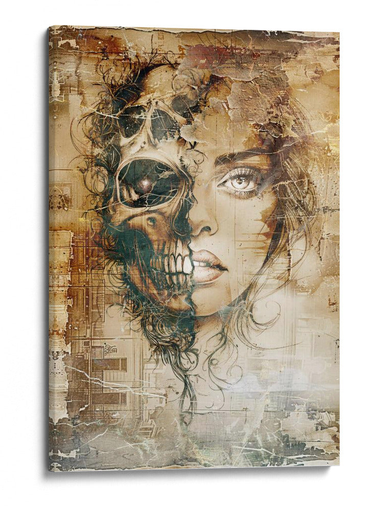 Ilustración divertida del dibujo de una calavera n.° 25 - Rafal Kulik | Cuadro decorativo de Canvas Lab