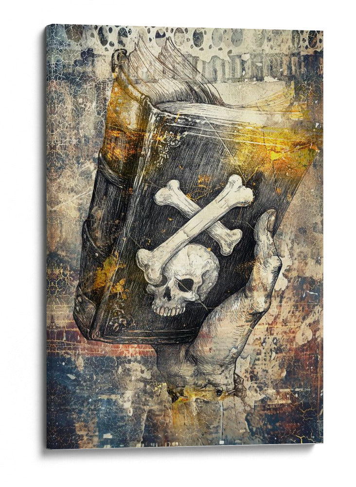 Ilustración de dibujo de calavera divertida 16 - Rafal Kulik | Cuadro decorativo de Canvas Lab