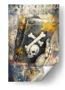 Ilustración de dibujo de calavera divertida 16 - Rafal Kulik | Cuadro decorativo de Canvas Lab