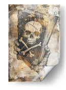 Ilustración de dibujo de calavera divertida 15 - Rafal Kulik | Cuadro decorativo de Canvas Lab