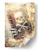 Ilustración de dibujo de calavera divertida 14 - Rafal Kulik | Cuadro decorativo de Canvas Lab