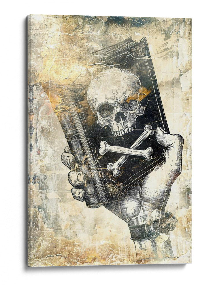 Ilustración de un dibujo divertido de una calavera 13 - Rafal Kulik | Cuadro decorativo de Canvas Lab