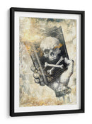 Ilustración de un dibujo divertido de una calavera 13 - Rafal Kulik | Cuadro decorativo de Canvas Lab