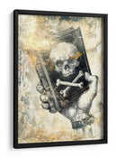 Ilustración de un dibujo divertido de una calavera 13 - Rafal Kulik | Cuadro decorativo de Canvas Lab