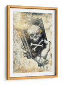 Ilustración de un dibujo divertido de una calavera 13 - Rafal Kulik | Cuadro decorativo de Canvas Lab