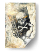 Ilustración de un dibujo divertido de una calavera 13 - Rafal Kulik | Cuadro decorativo de Canvas Lab