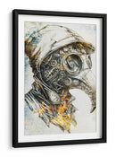 Ilustración de dibujo de calavera divertida 08 - Rafal Kulik | Cuadro decorativo de Canvas Lab