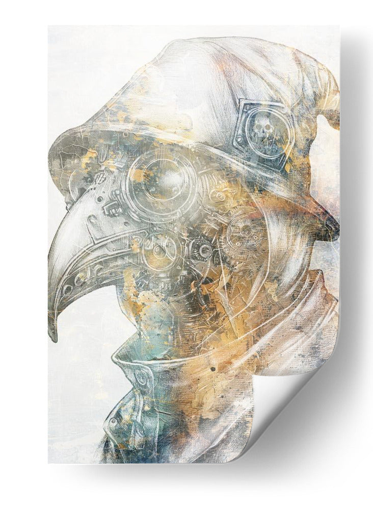 Ilustración de dibujo de calavera divertida 07 - Rafal Kulik | Cuadro decorativo de Canvas Lab