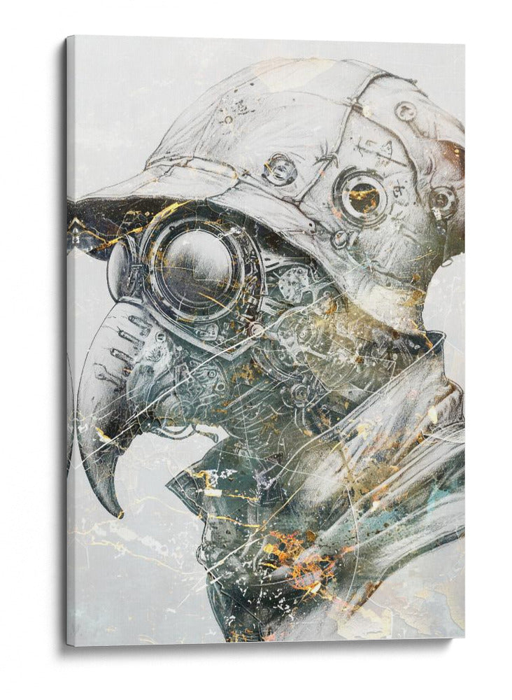 Ilustración de dibujo de calavera divertida 05 - Rafal Kulik | Cuadro decorativo de Canvas Lab
