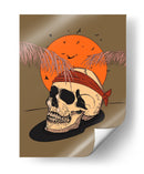 Calavera con pañuelo rojo - Nicholas | Cuadro decorativo de Canvas Lab