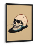 Ilustración de calavera sobre fondo beige - Nicholas | Cuadro decorativo de Canvas Lab