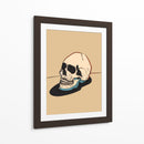 Ilustración de calavera sobre fondo beige - Nicholas | Cuadro decorativo de Canvas Lab