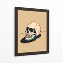 Ilustración de calavera sobre fondo beige - Nicholas | Cuadro decorativo de Canvas Lab
