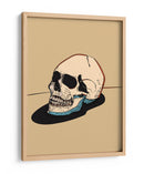 Ilustración de calavera sobre fondo beige - Nicholas | Cuadro decorativo de Canvas Lab