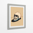 Ilustración de calavera sobre fondo beige - Nicholas | Cuadro decorativo de Canvas Lab
