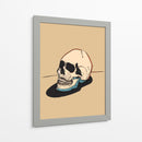 Ilustración de calavera sobre fondo beige - Nicholas | Cuadro decorativo de Canvas Lab