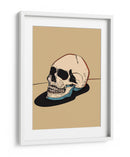 Ilustración de calavera sobre fondo beige - Nicholas | Cuadro decorativo de Canvas Lab