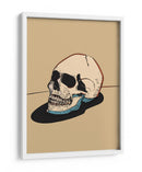 Ilustración de calavera sobre fondo beige - Nicholas | Cuadro decorativo de Canvas Lab