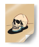 Ilustración de calavera sobre fondo beige - Nicholas | Cuadro decorativo de Canvas Lab