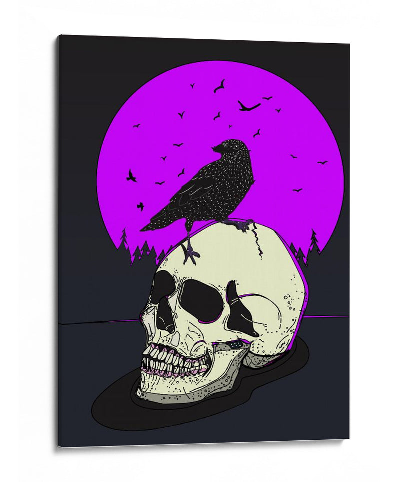 Cráneo y cuervo - Nicholas | Cuadro decorativo de Canvas Lab