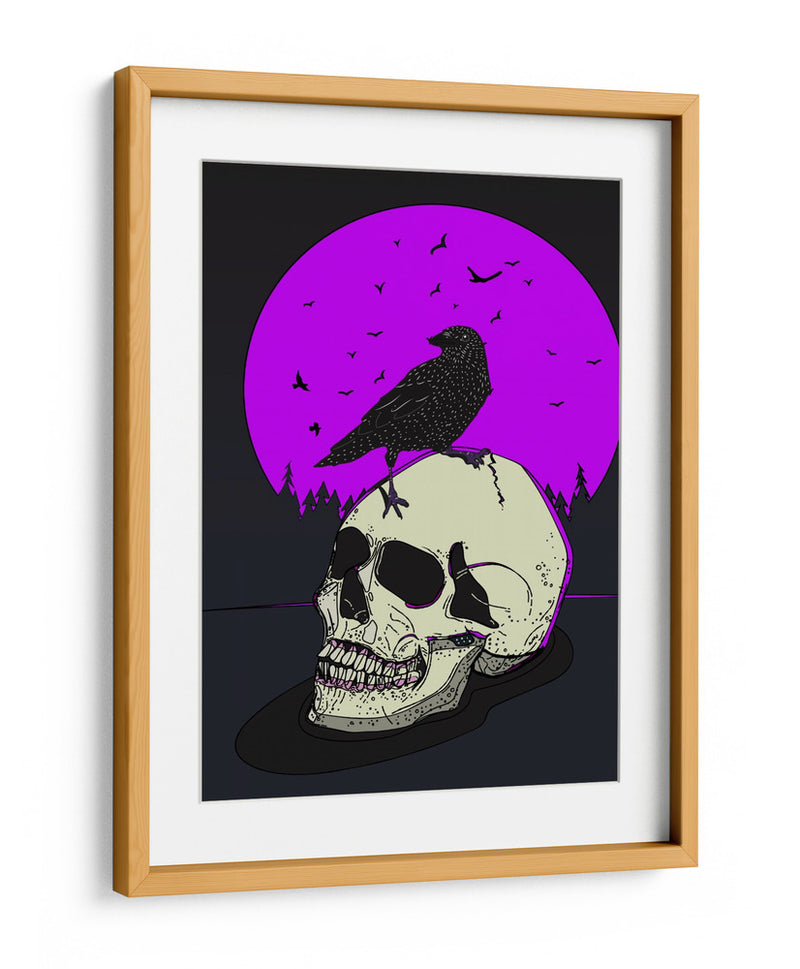 Cráneo y cuervo - Nicholas | Cuadro decorativo de Canvas Lab