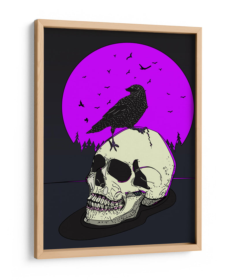 Cráneo y cuervo - Nicholas | Cuadro decorativo de Canvas Lab