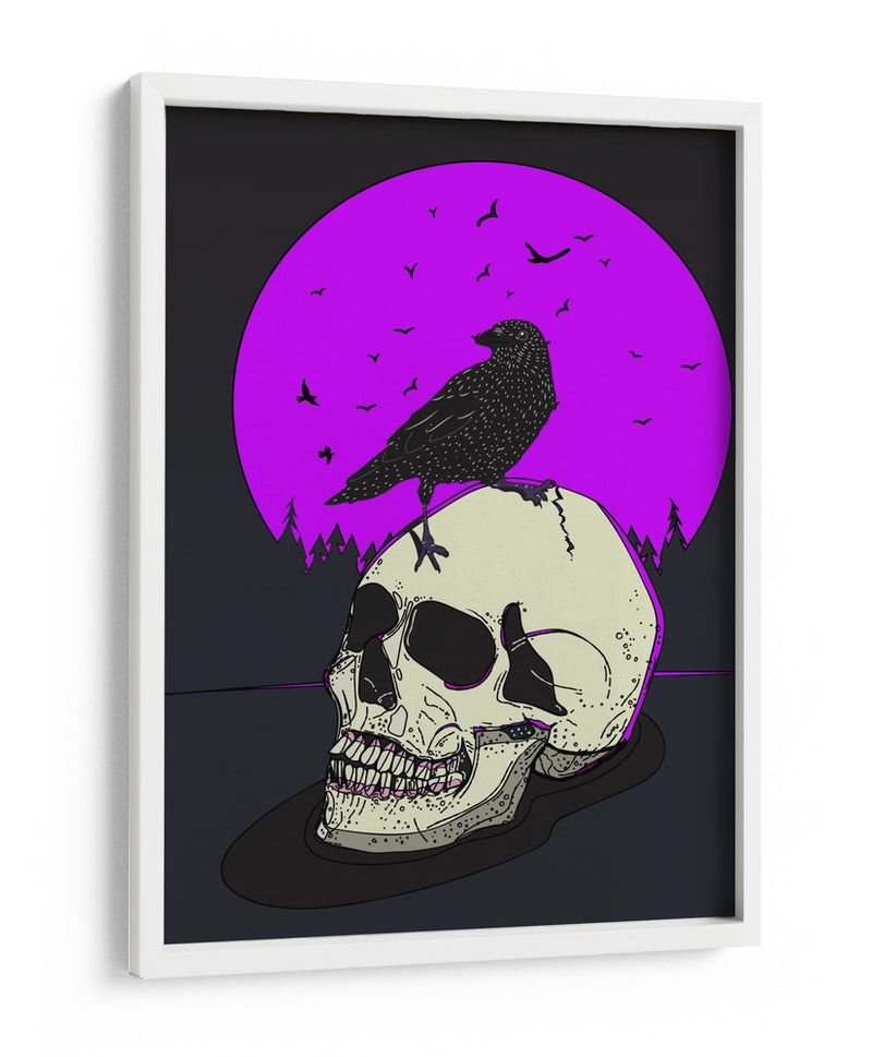 Cráneo y cuervo - Nicholas | Cuadro decorativo de Canvas Lab