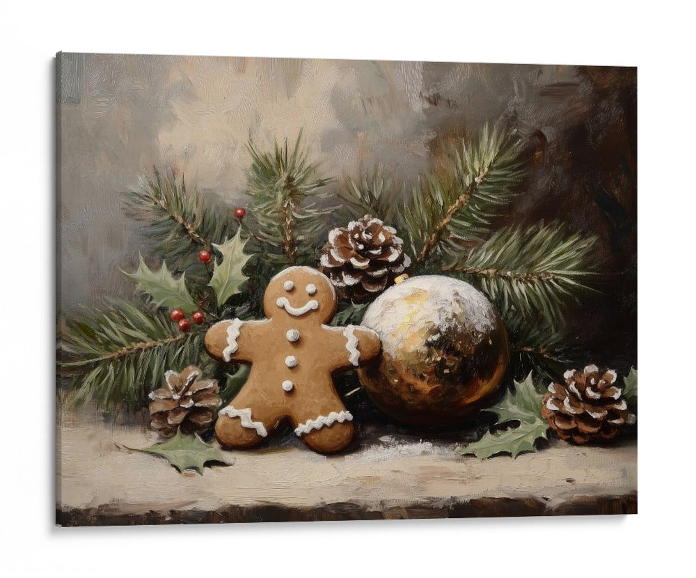 Hombre de jengibre y abeto - Jolly and Dash | Cuadro decorativo de Canvas Lab