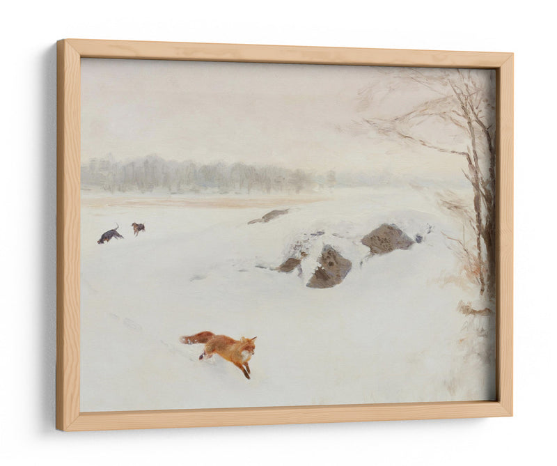 Bruno Liljefors - Cazador en un puesto en el paisaje invernal 1893 - Jolly and Dash | Cuadro decorativo de Canvas Lab