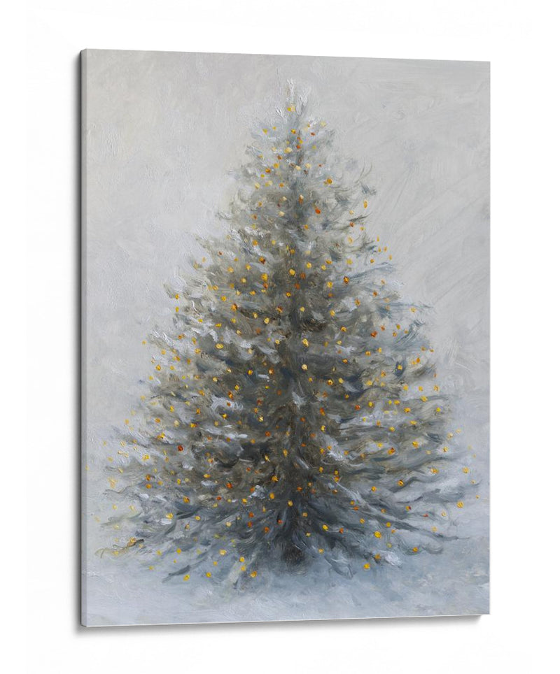Árbol de Navidad en la nieve - James Zamora | Cuadro decorativo de Canvas Lab