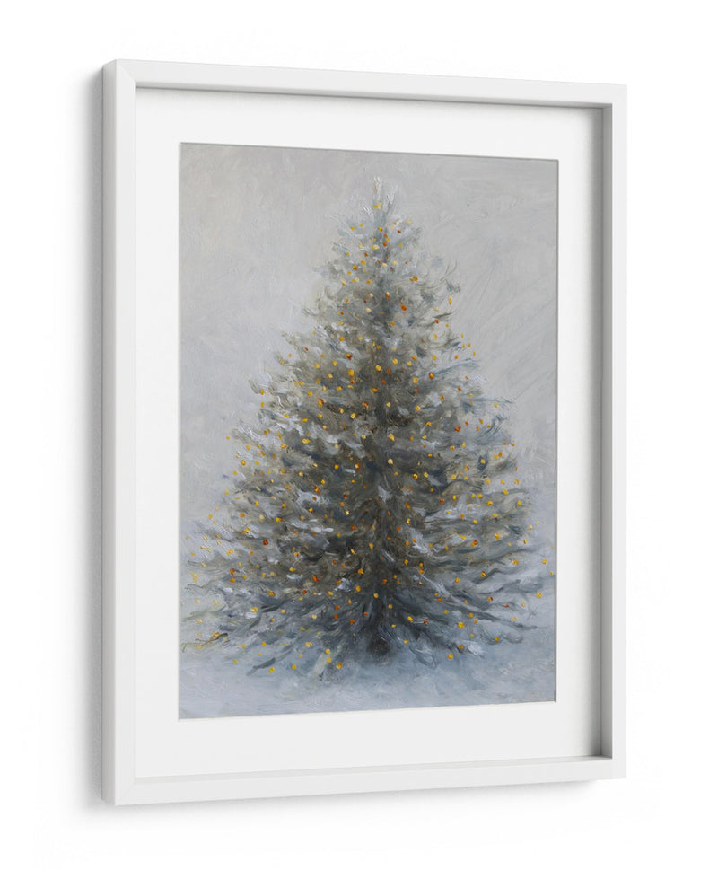 Árbol de Navidad en la nieve - James Zamora | Cuadro decorativo de Canvas Lab