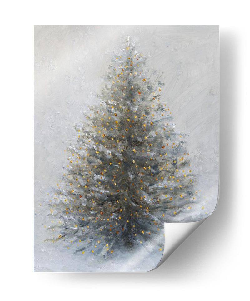 Árbol de Navidad en la nieve - James Zamora | Cuadro decorativo de Canvas Lab