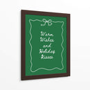 Cálidos deseos y besos festivos - Blanco sobre verde - Jolly and Dash | Cuadro decorativo de Canvas Lab