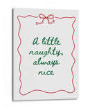 Travieso o Amable - Texto Verde Borde Rojo - Jolly and Dash | Cuadro decorativo de Canvas Lab